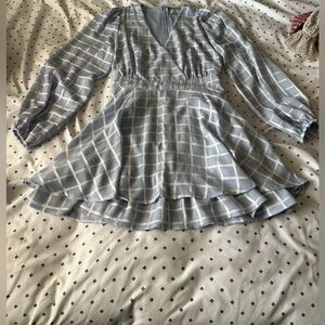 Allison and kelly long sleeve blue maxi dress